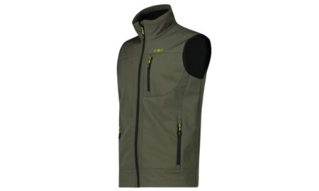 GILET CMP SOFTSHELLl OIL GREEN-NERO